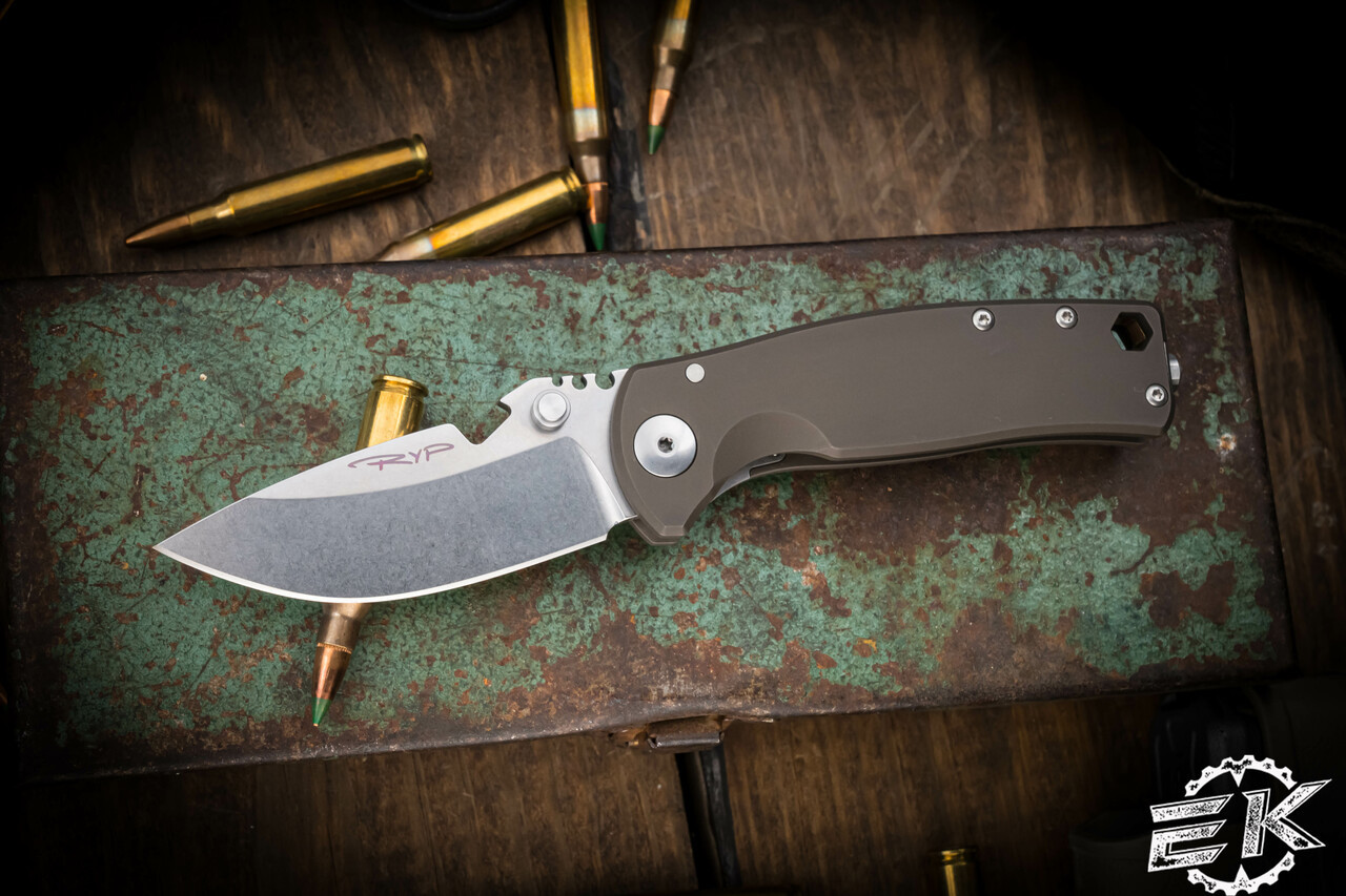 DPx Gear HEST/F 3.0 3D Ti Flipper Knife Bronze Titanium Handles