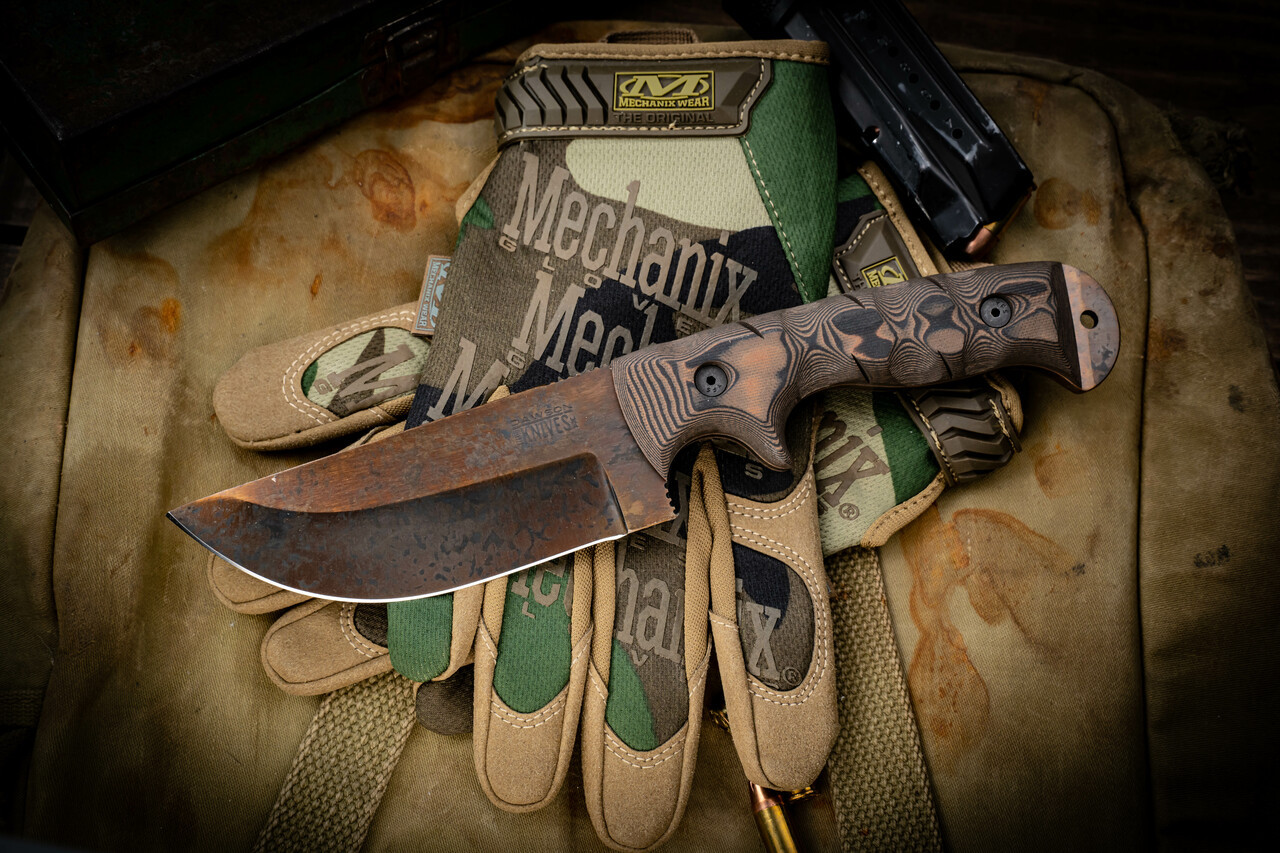 Dawson Knives Big Bear Arizona Copper 3V Two-Tone Carbon Fiber