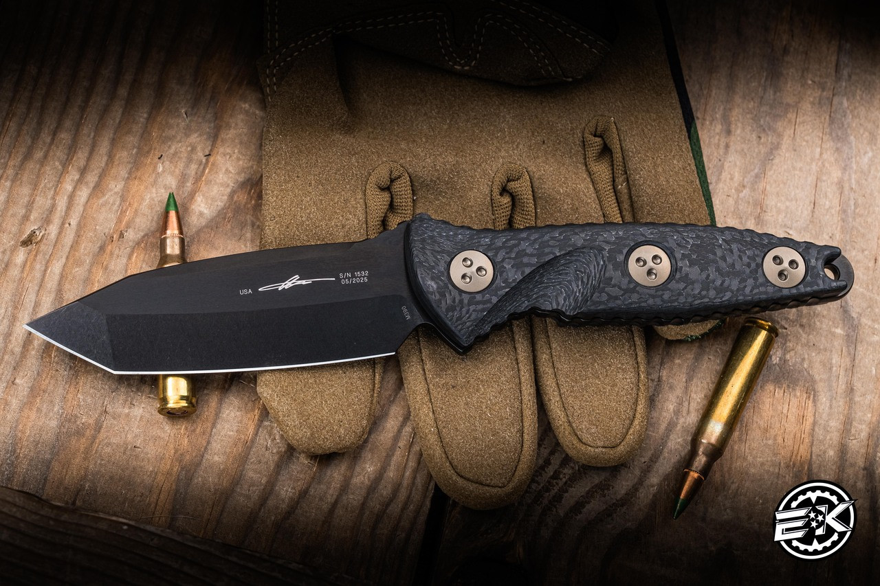 Microtech Socom Alpha Mini Fixed Blade Knife Carbon Fiber 3.75