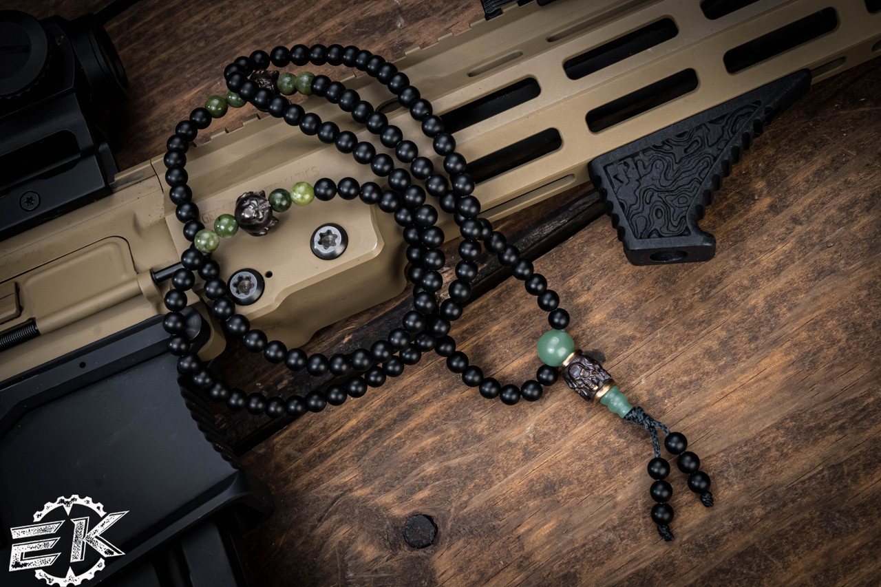 Bastinelli Knives Custom Mala Necklace Jade 16