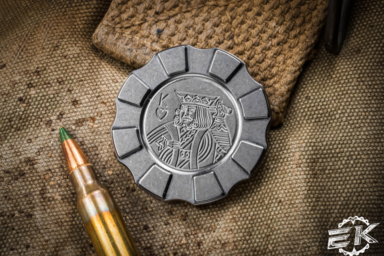 Hitex Gear Poker Chip Titanium King of Hearts