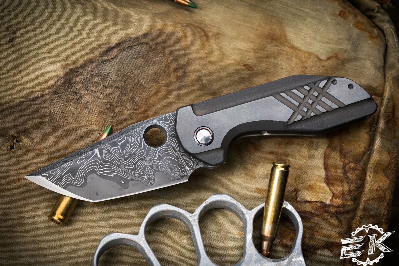 Tuff Knives/Geoff Blauvelt Catalyst Titanium Anodized Spydie Hole