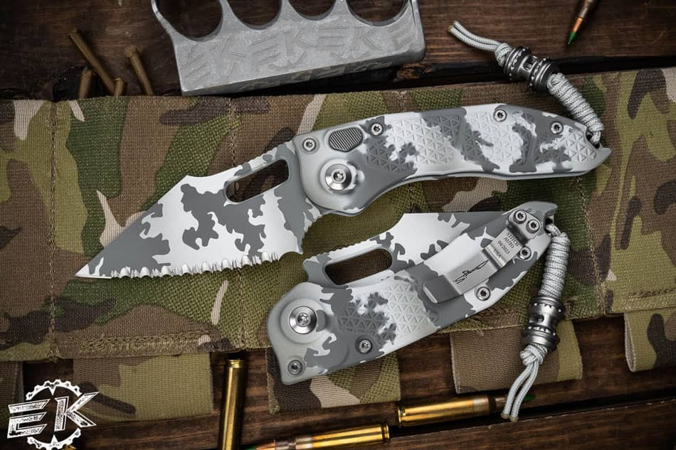 新品　ネイタルデザイン FOLDING BOX HIGH TYPE 2 CAMO Microtech/Borka Blades Stitch Automatic Folding Knife Arctic Camo