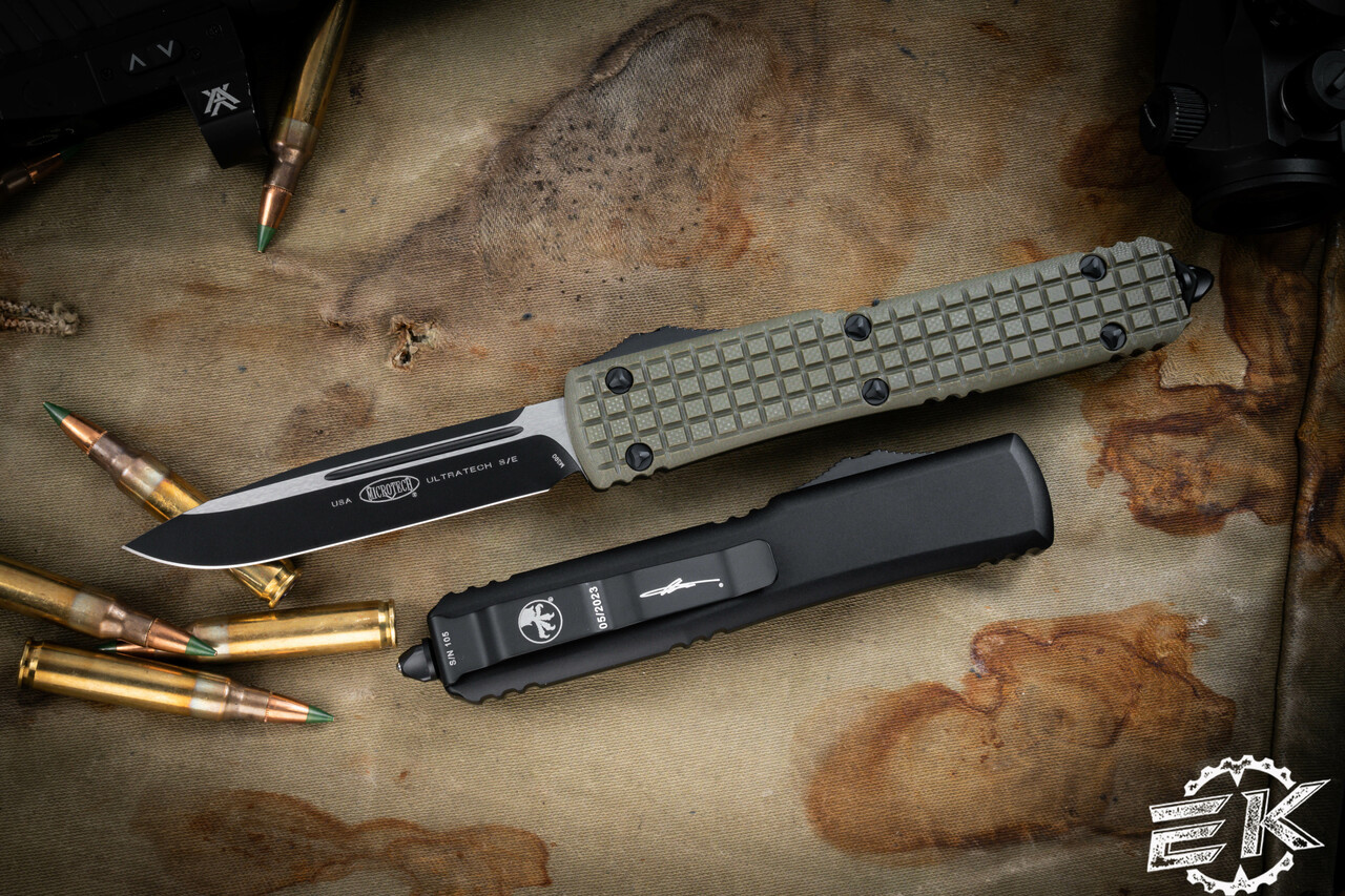 Microtech Ultratech Frag OD Green G10 OTF Knife 3.4