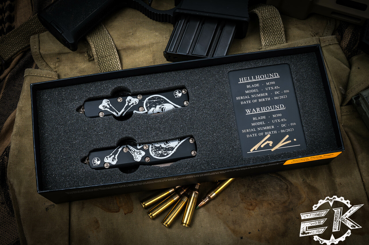 Microtech UTX-85 Death Card Set Hellhound/Warhound OTF 3
