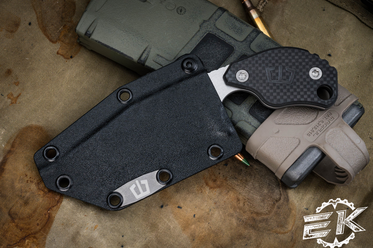 Blackside Customs/Strider Knives SLCC Carbon Fiber Fixed Blade Knife 3. ...