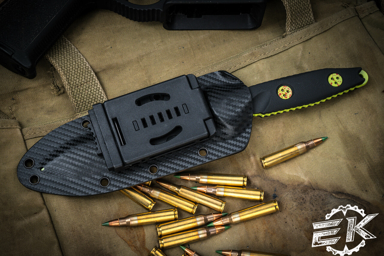 Microtech Socom Alpha Zombie Fixed Blade Knife Black G10 5