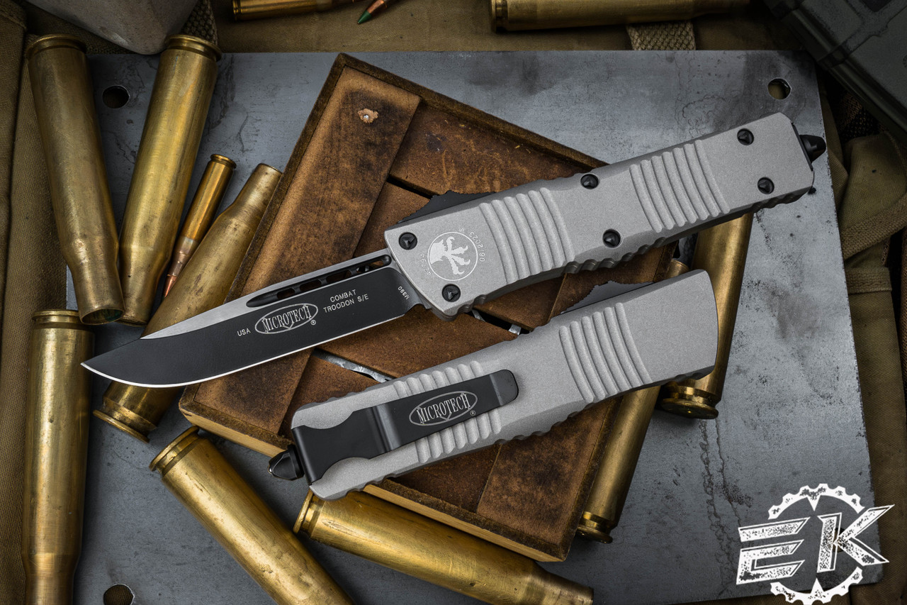 Microtech Combat Troodon Gray OTF Automatic 3.8