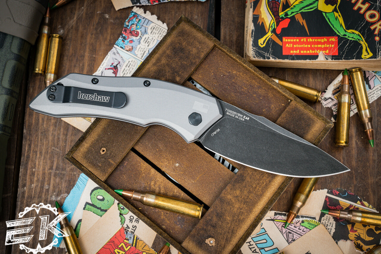 Kershaw Launch 1 Automatic Knife Gray Aluminum 3.4