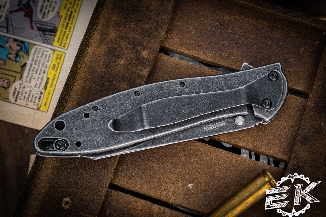 KERSHAW LEEK BLACKWASH SPRING ASSISTED 3