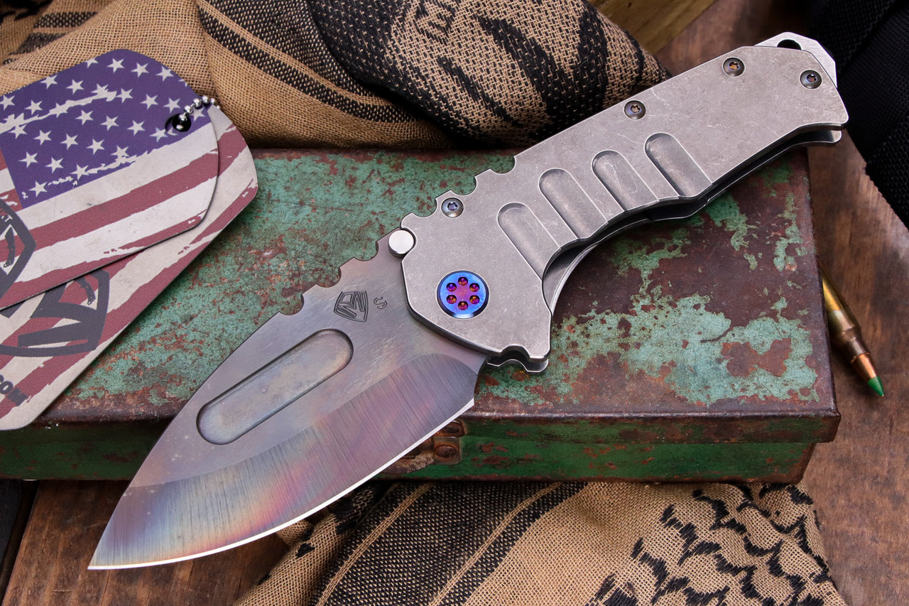 Medford Praetorian T Folding Knife Tumbled Titanium 3.75