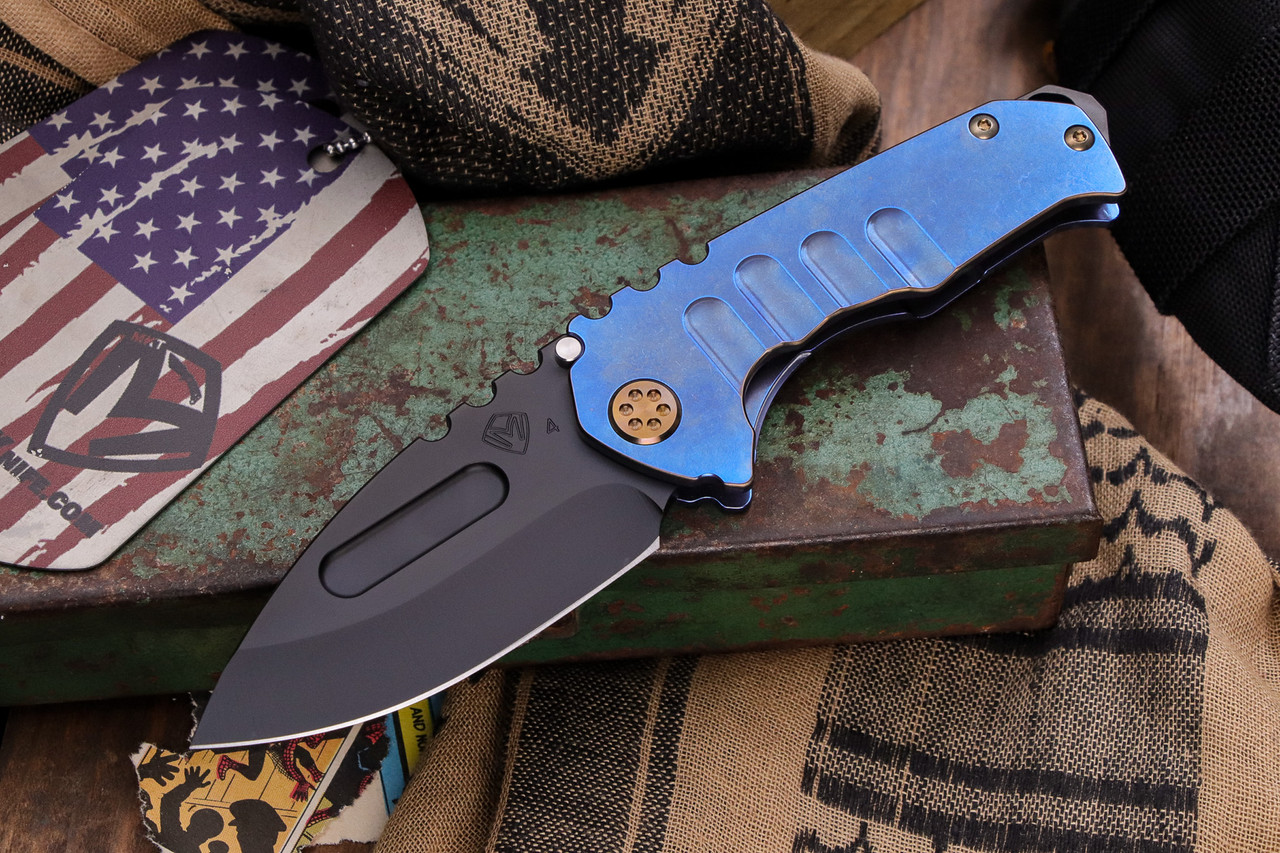 Medford Praetorian Genesis T Folding Knife Titanium Blue/Bronze