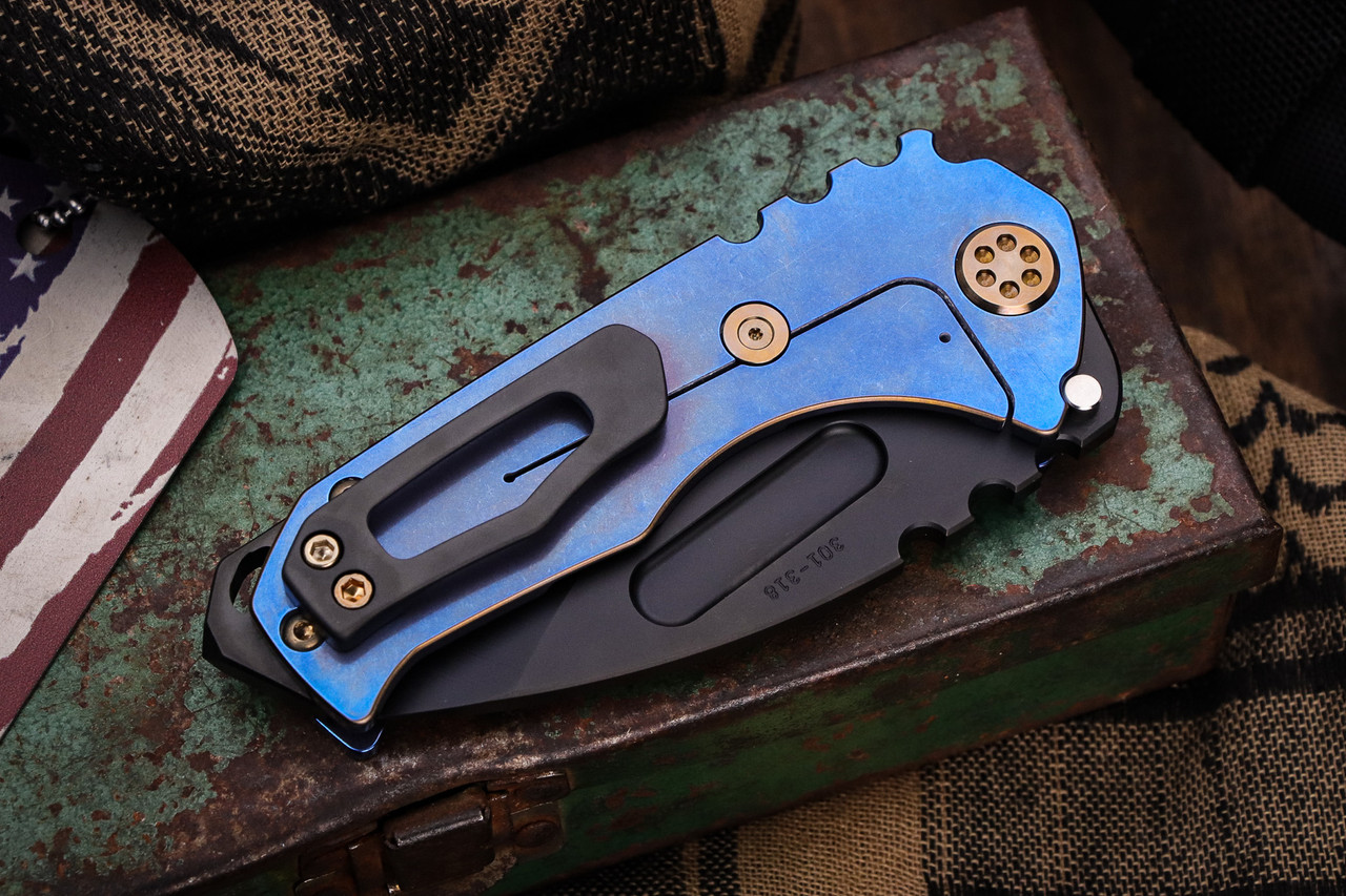 Medford Praetorian Genesis T Folding Knife Titanium Blue/Bronze