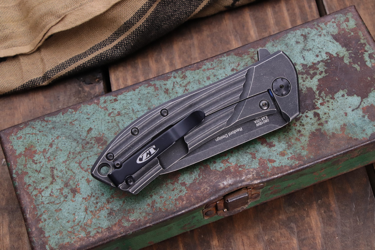 Zero Tolerance Rexford 0801BW Flipper Knife Titanium 3.5