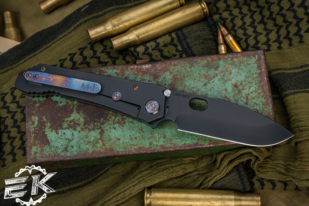 Medford 187 DP Folding Knife PVD Titanium, Galaxy Clip 3.75