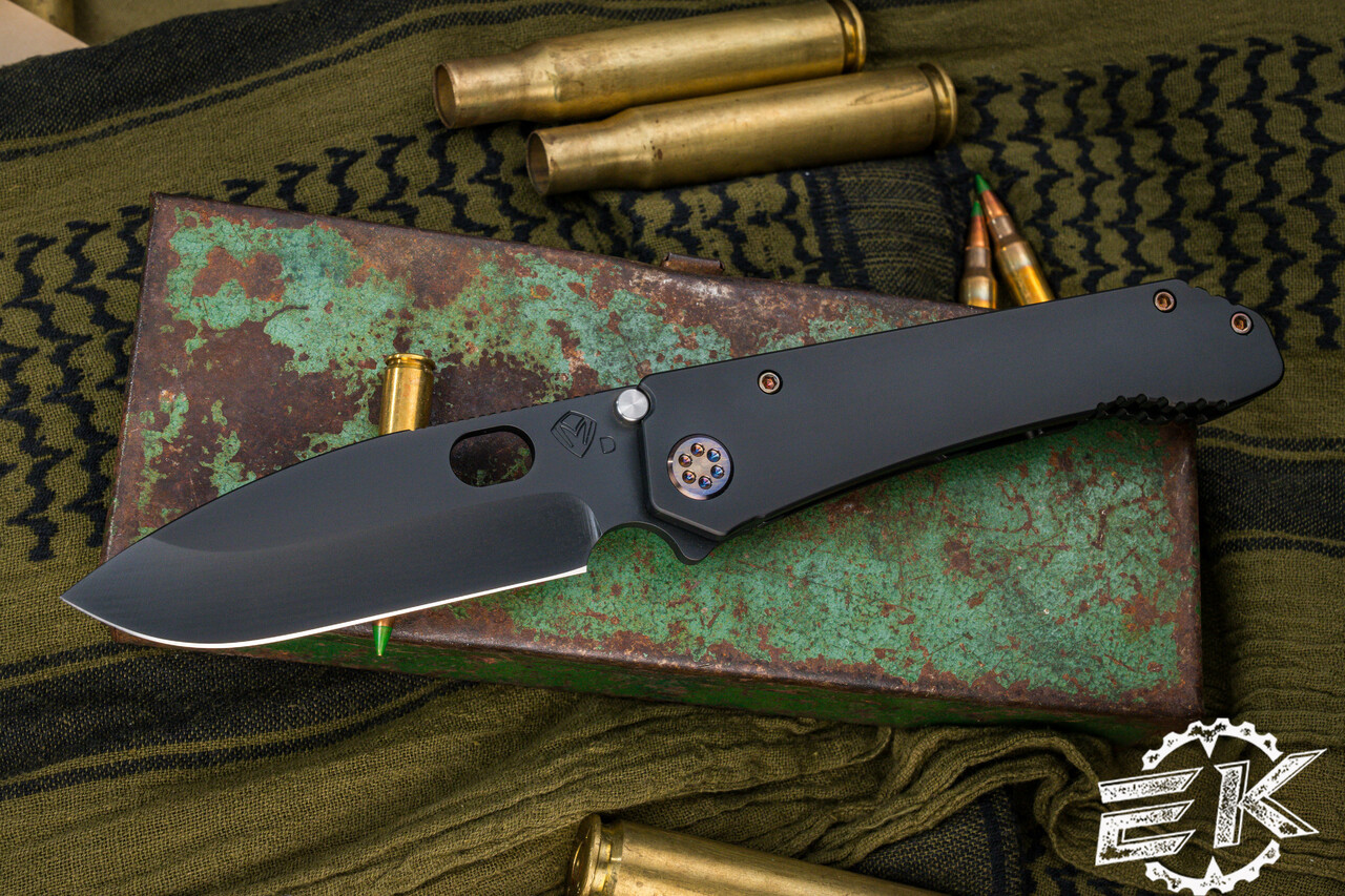 Medford 187 DP Folding Knife PVD Titanium, Galaxy Clip 3.75