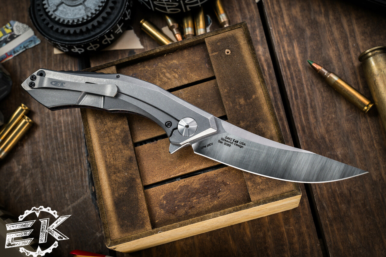 Zero Tolerance 0462 Sinkevich Red Carbon Fiber Flipper Knife 3.7