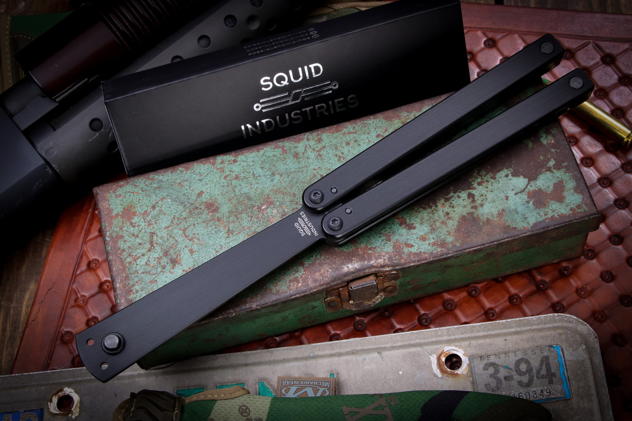 Squid Industries Squiddy-B Black Butterfly Balisong Trainer PVC