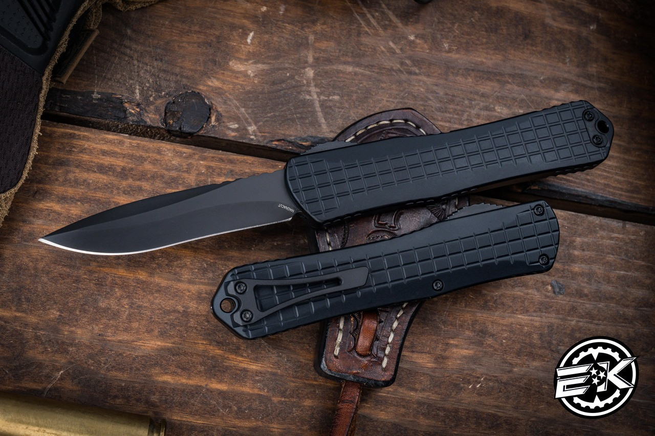Heretic Knives Manticore X OTF Automatic Knife Black Frag Aluminum