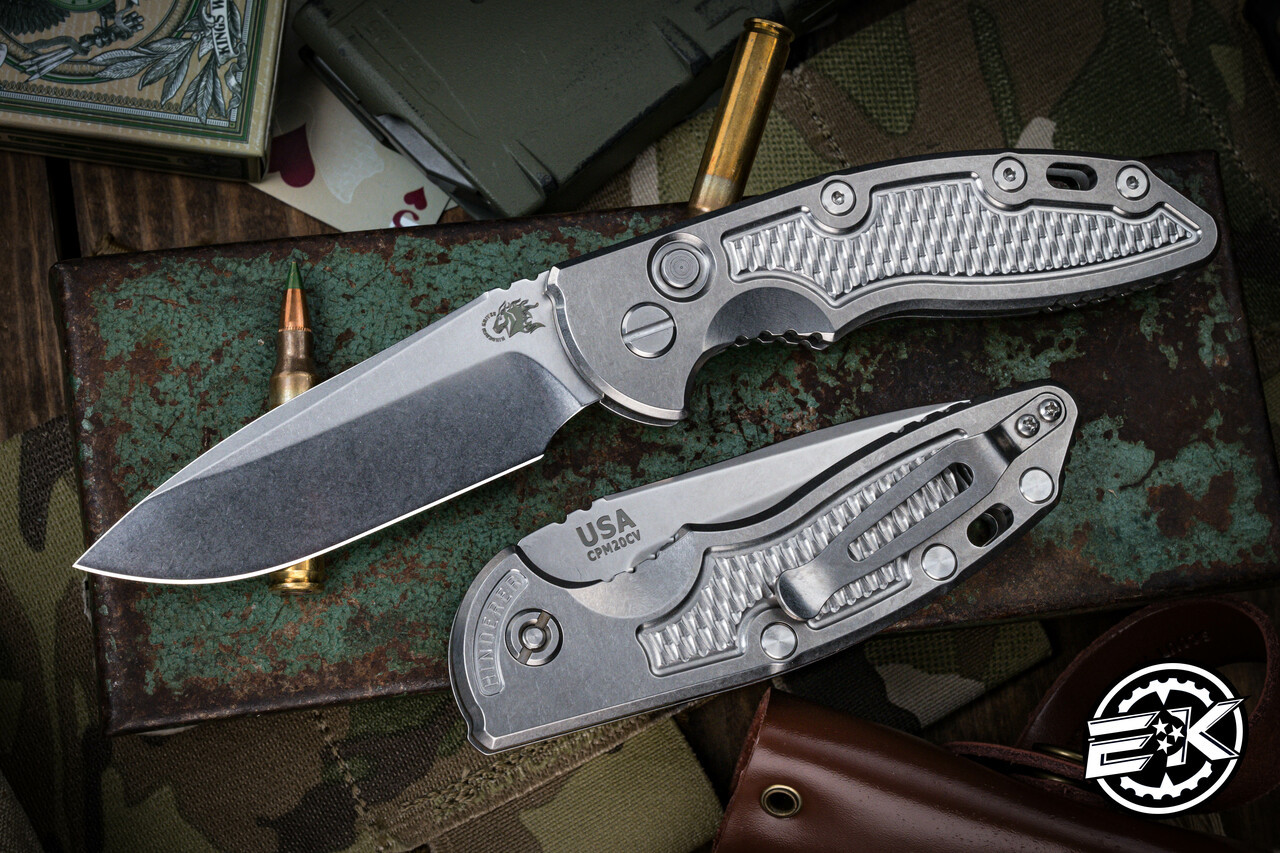 Rick Hinderer Knives XM-18 Auto Folding Knife Titanium 3.5