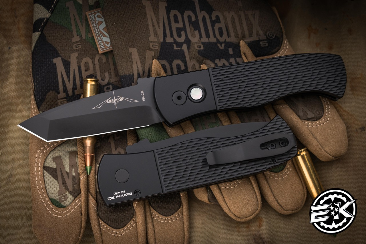 ProTech Emerson CQC7 Automatic Folding Knife Jigged Black 3.25