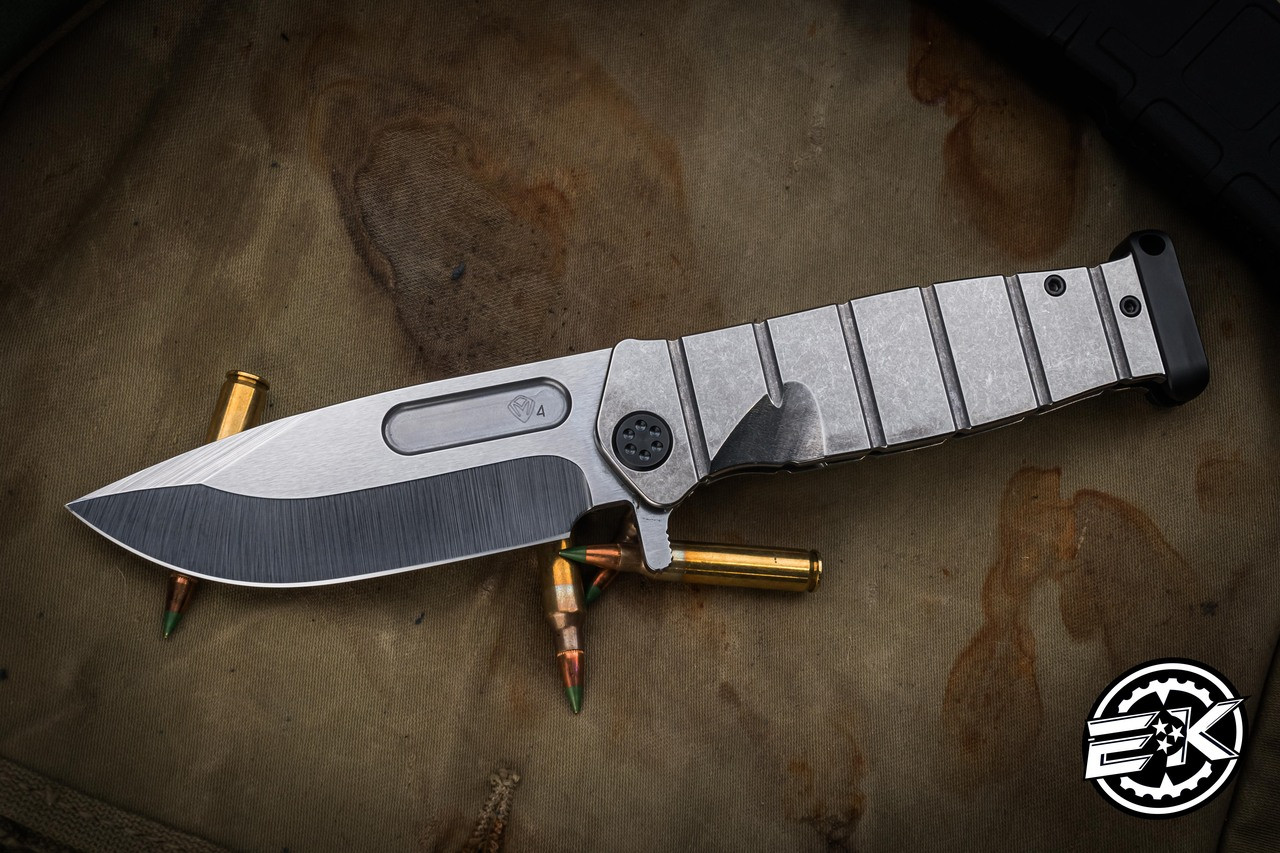 Medford USMC FF Fighter Flipper Knife Tumbled Titanium, PVD HW
