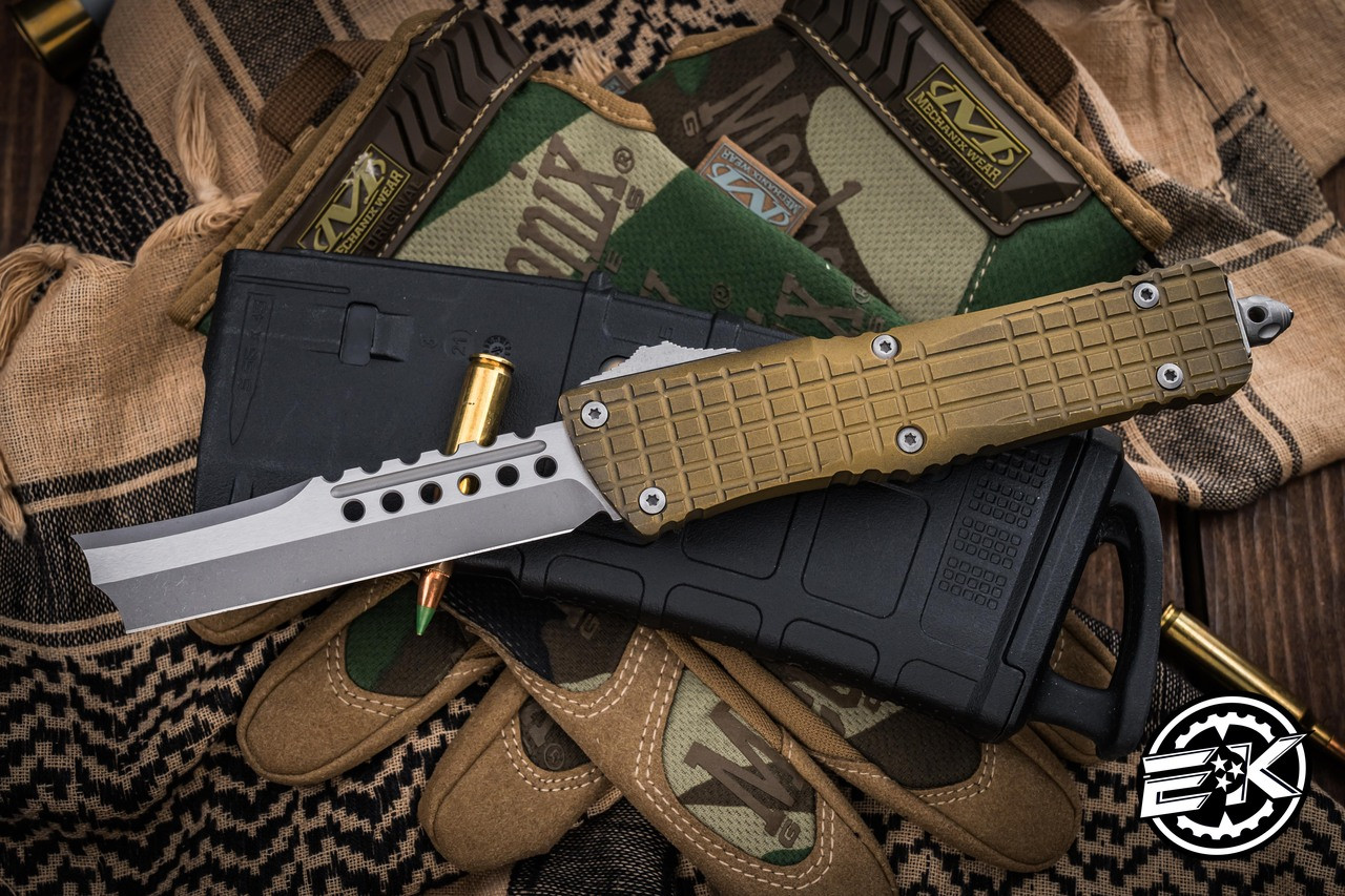 Microtech Combat Troodon Hellhound Razor OTF Automatic Knife Frag