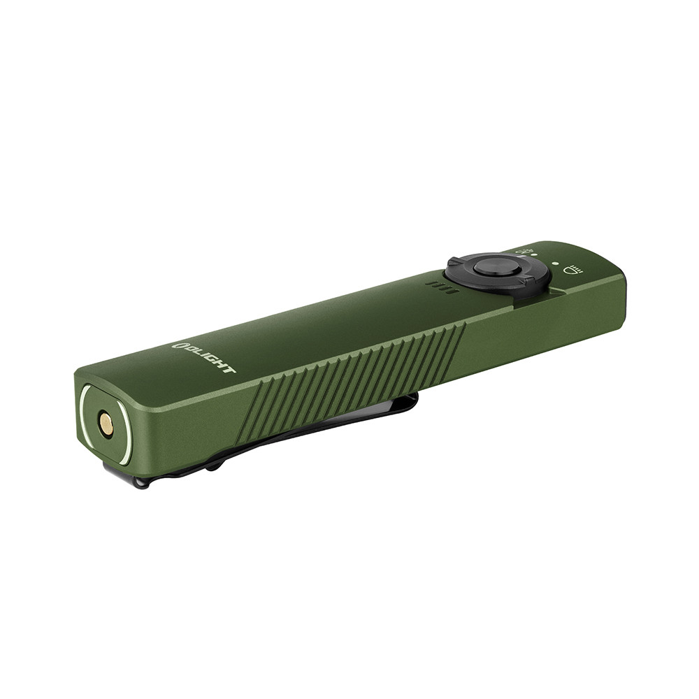 Olight Arkfeld OD Green Flat Body Flashlight with Green Laser