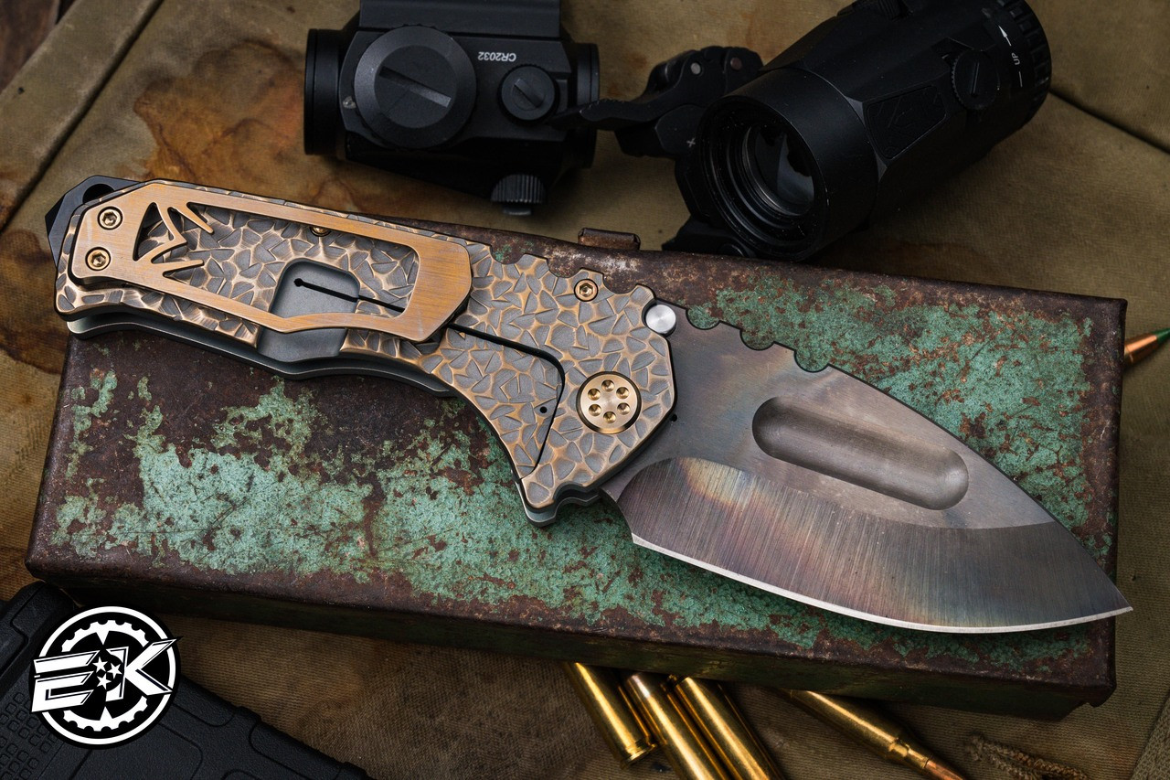Medford Praetorian Ti Folding Knife Bronze Sculpted 