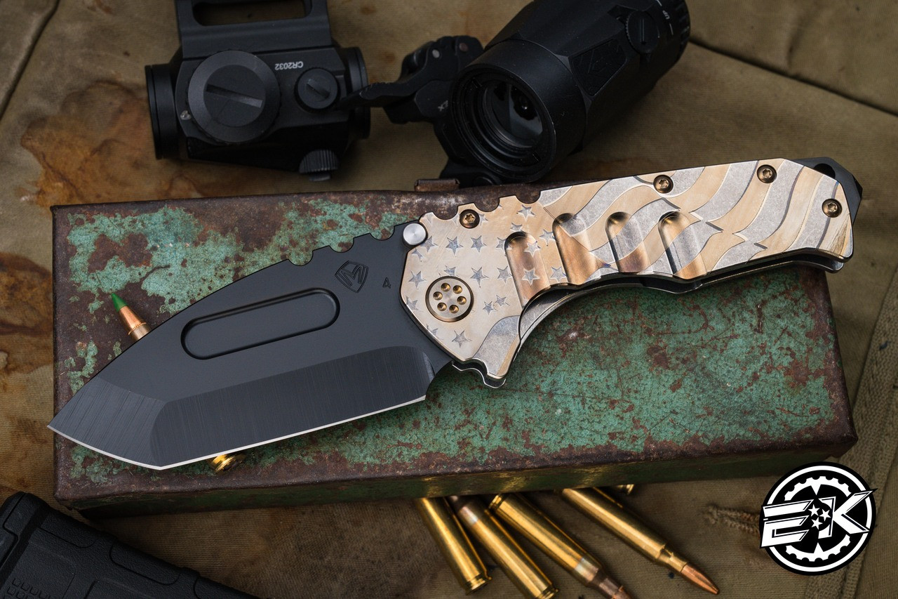 Medford Praetorian T Folding Knife Tumbled Titanium Bronze