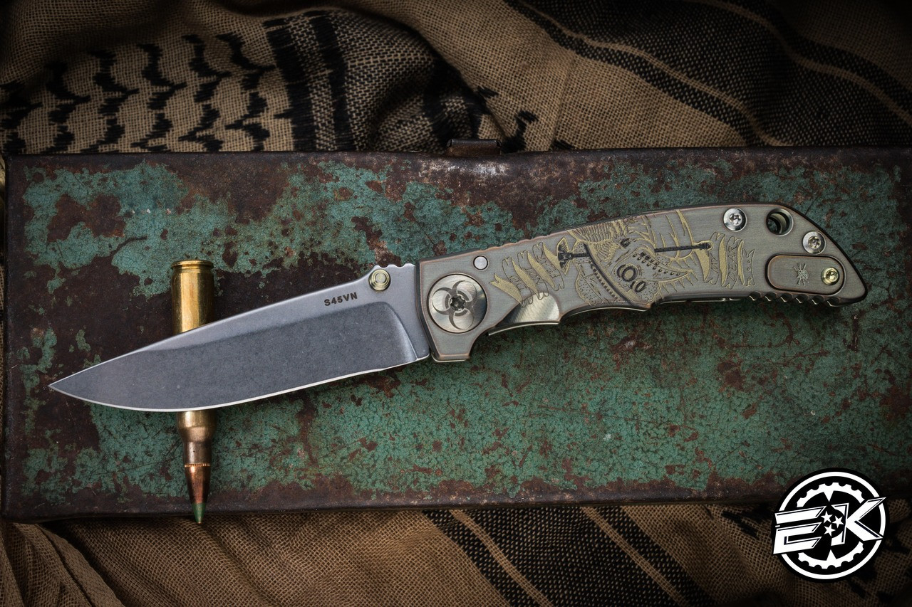 Spartan Blades Custom SHF Harsey Folding Knife Gold 