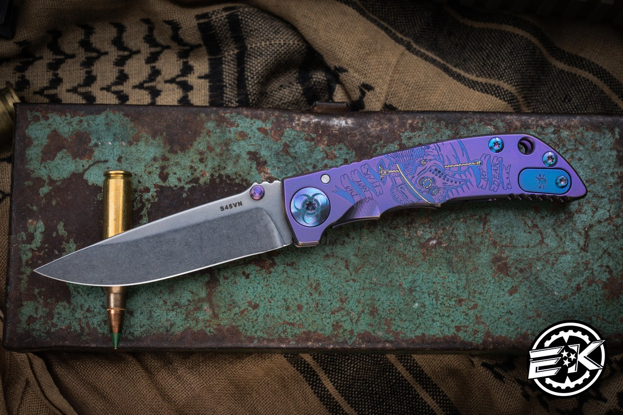 Spartan Blades Custom SHF Harsey Folding Knife Purple 