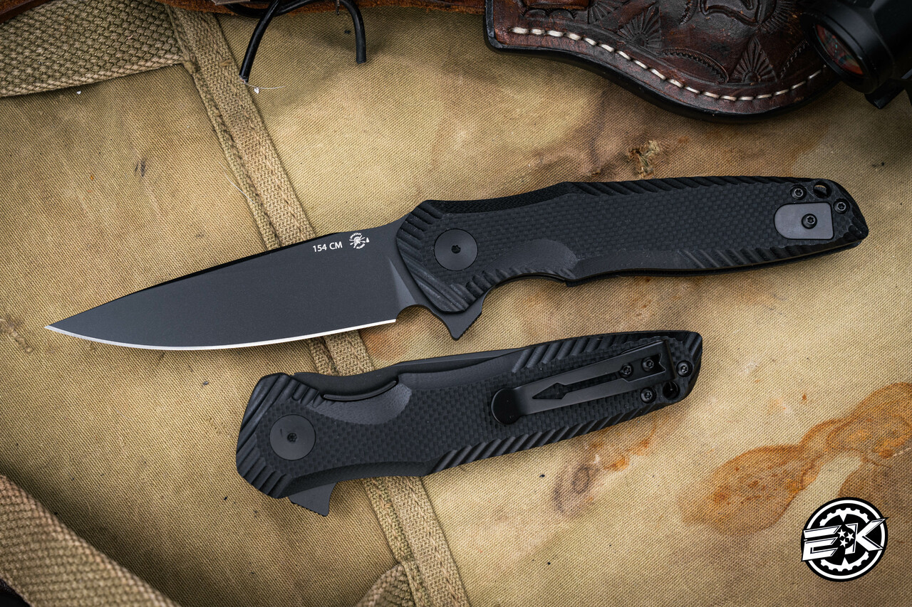 Spartan Blades Poros Field Grade Folding Knife Black G10 3.875
