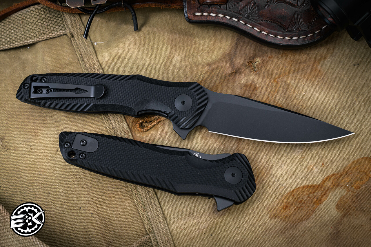 Spartan Blades Poros Field Grade Folding Knife Black G10 3.875