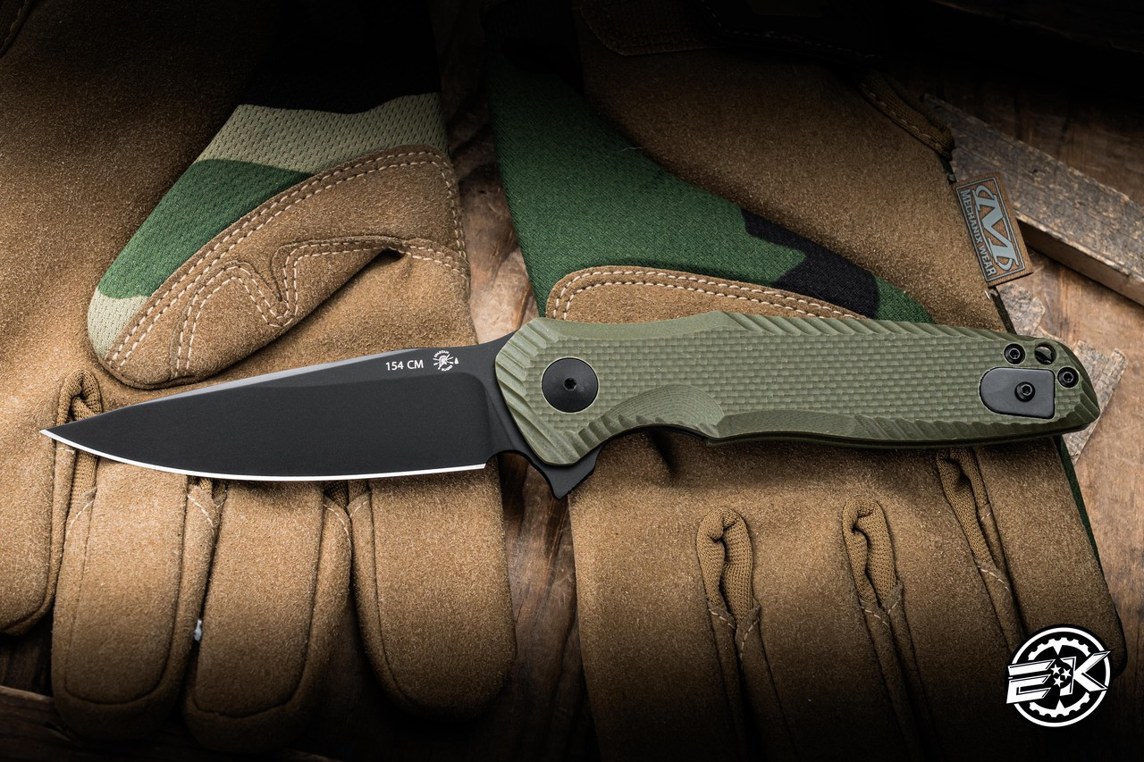 Spartan Blades Poros Field Grade Folding Knife OD Green G10 3.875