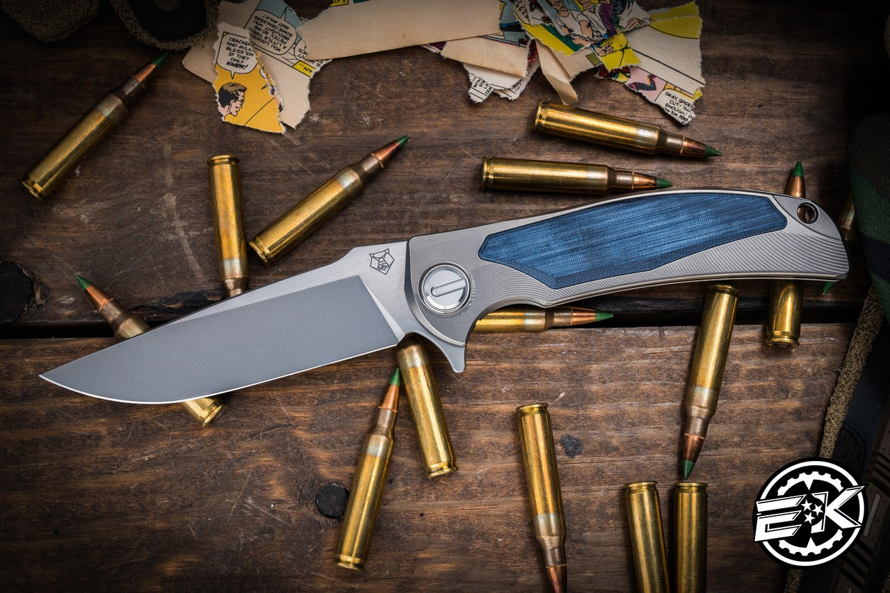 Shirogorov/RJ Martin Denim Overkill Titanium/Jeans Micarta 4