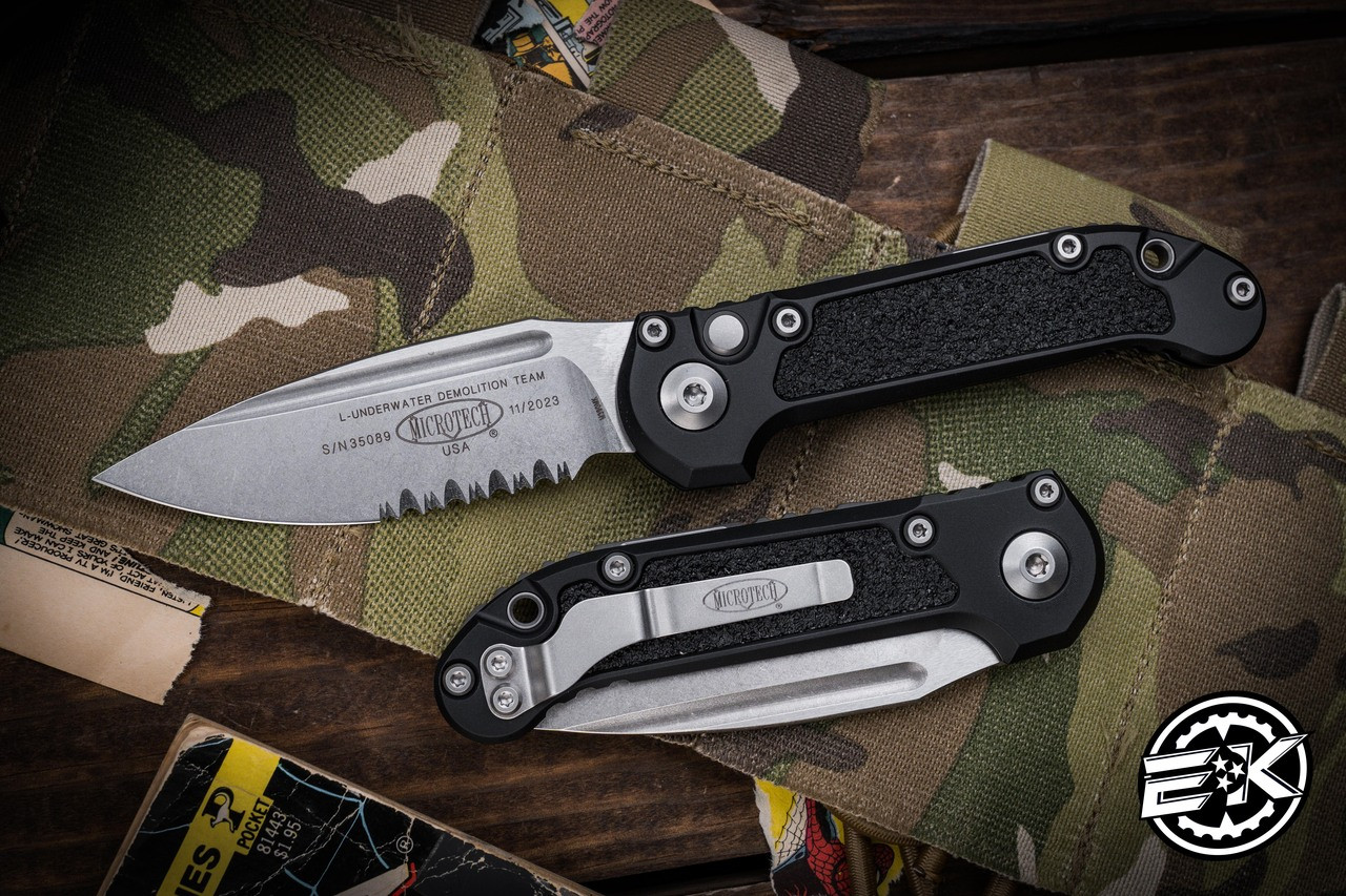 Microtech LUDT Gen III Automatic Folding Knife Black 3.4