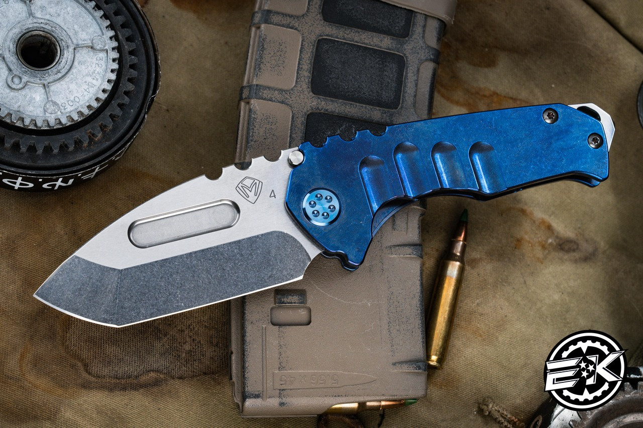 Medford Praetorian Genesis T Folding Knife Blue Titanium 3.3