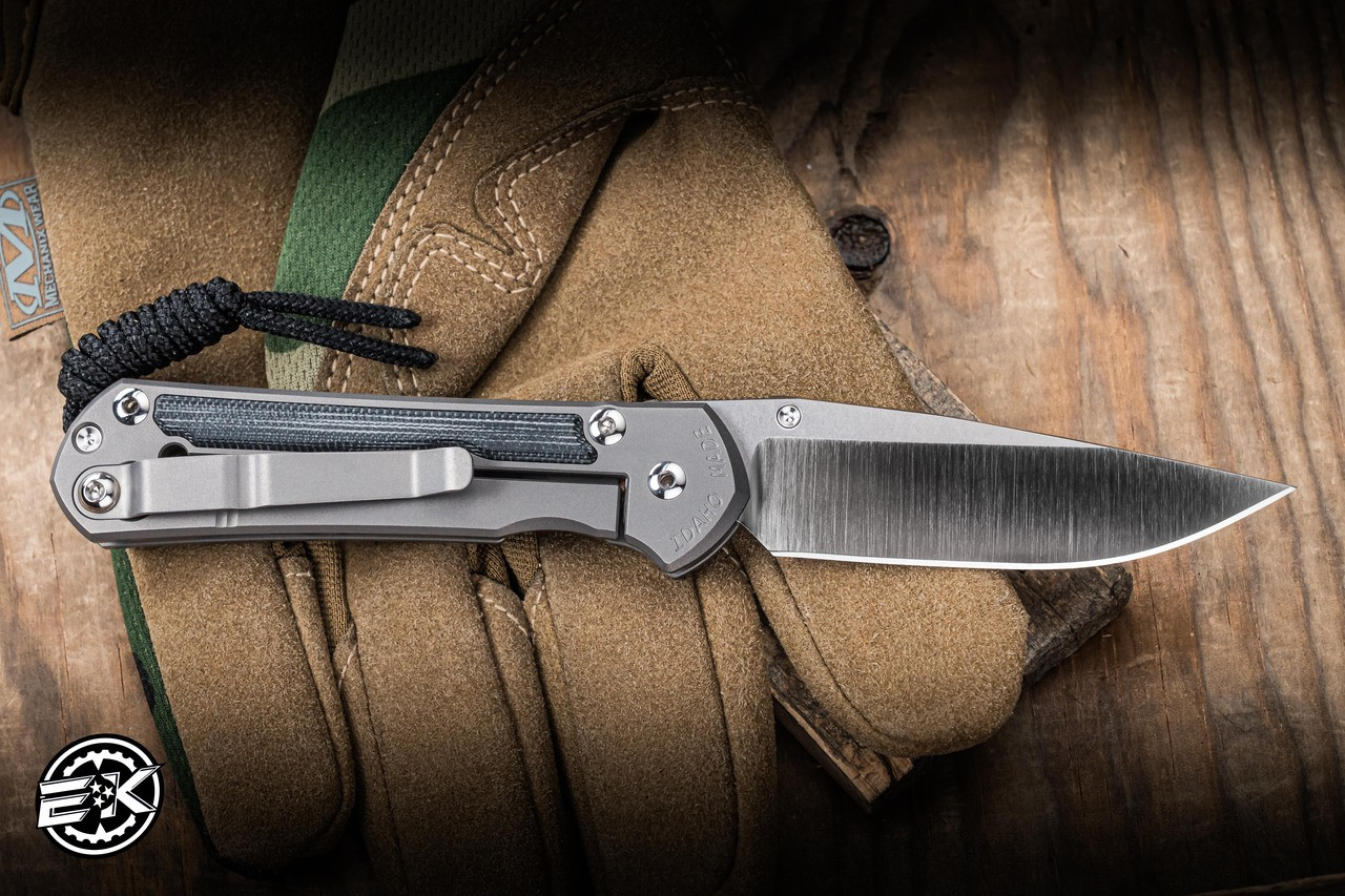 Chris Reeve Knives Small Sebenza 31 Folding Knife Glass Blasted