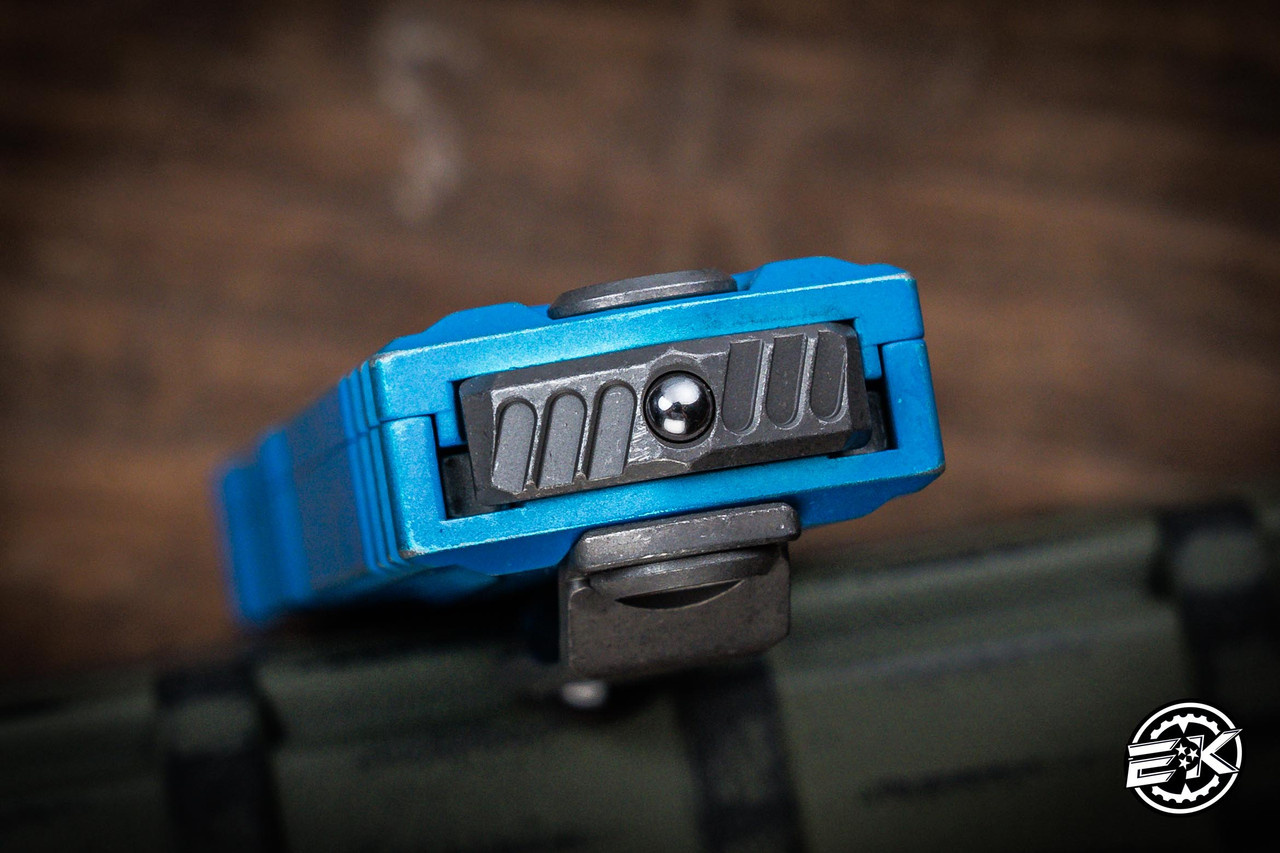 Microtech Cypher II OTF Automatic Knife Marbled Blue Aluminum 3.5