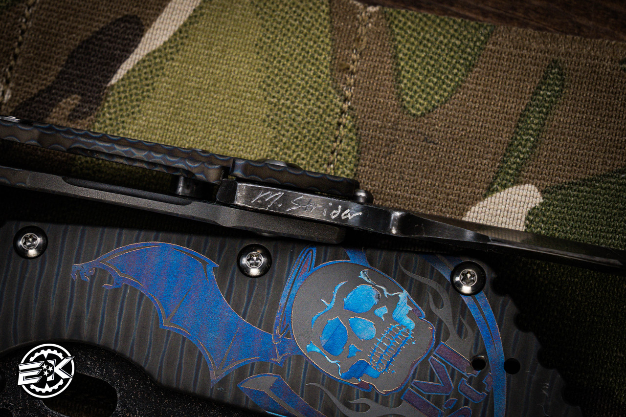Mick Strider Custom SMF XL Titanium Striped Winged Skull 4.3
