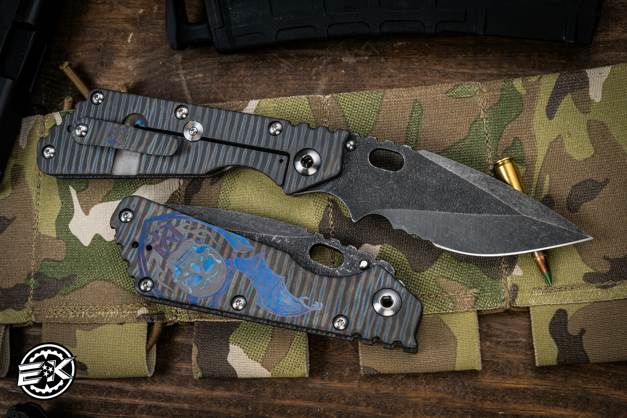 Mick Strider Custom SMF XL Titanium Striped Winged Skull 4.3