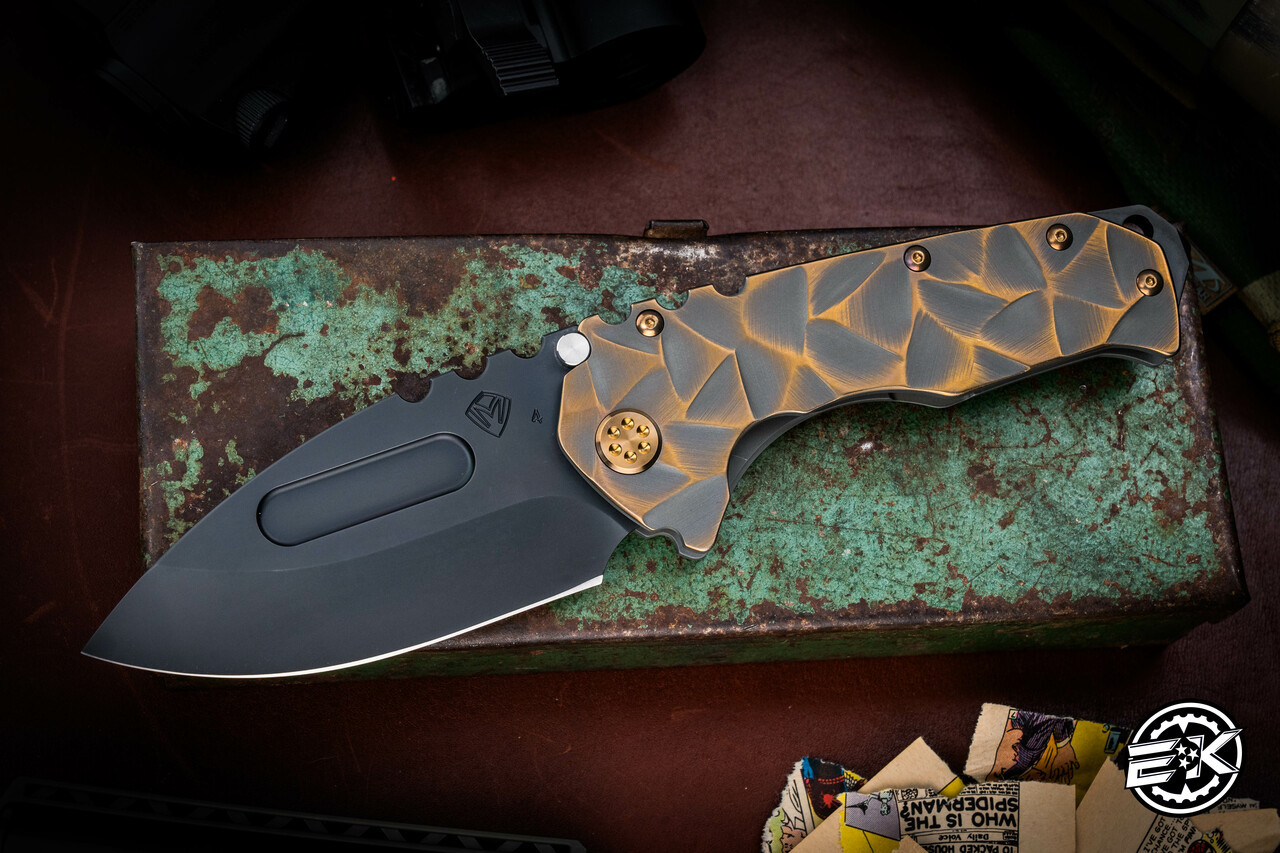 Medford Praetorian T Folding Knife Stained Glass Cement/Bronze