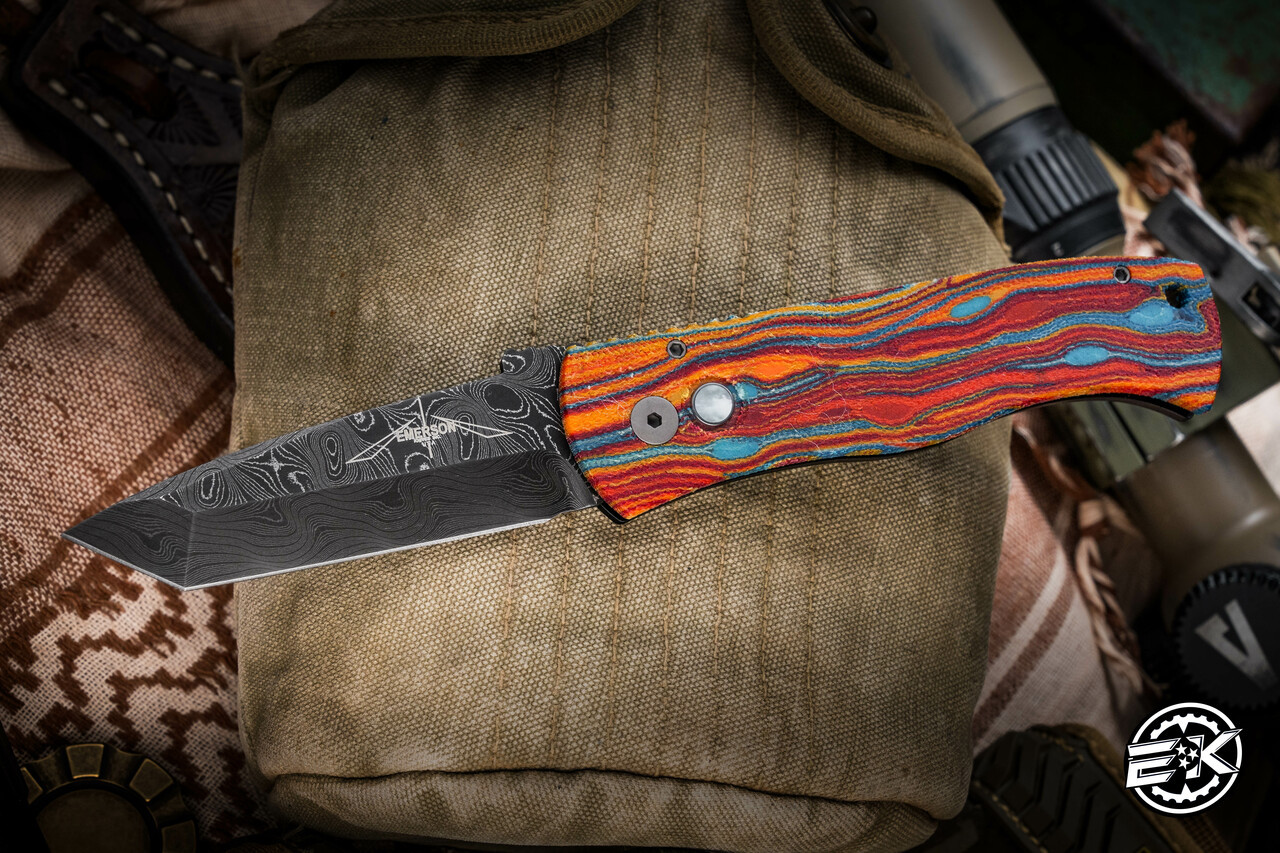 ProTech Emerson CQC7 Automatic Folding Knife Unique Sunset Micarta