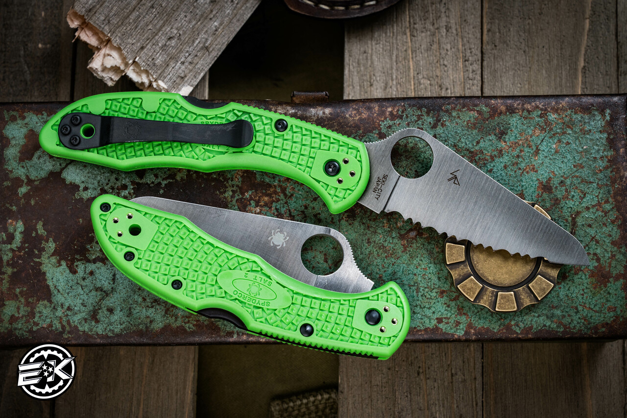 Spyderco Salt 2 Lightweight Lockback Knife Green 3