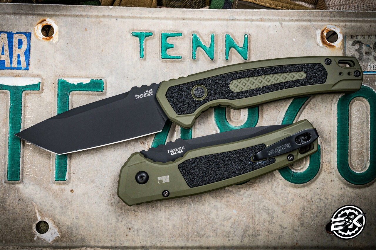 Kershaw Launch 16 Automatic Folding Knife OD Green 3.45