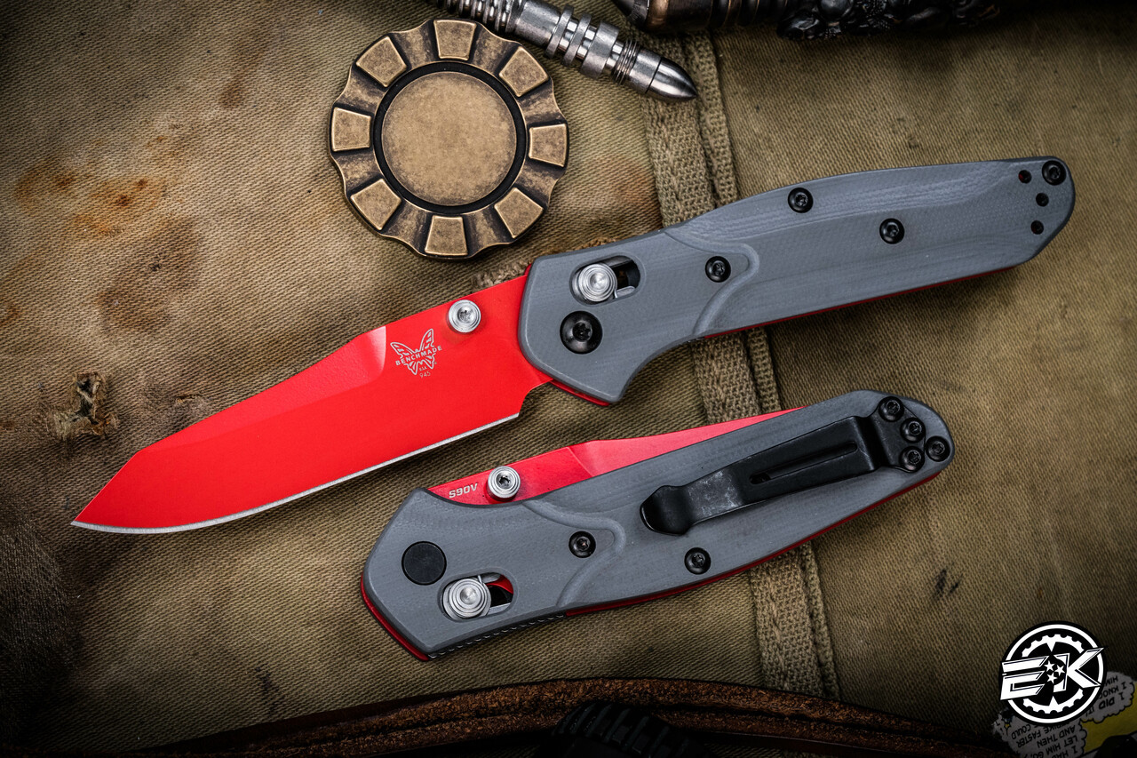 Benchmade Mini Osborne Red/Gray G10 2.9