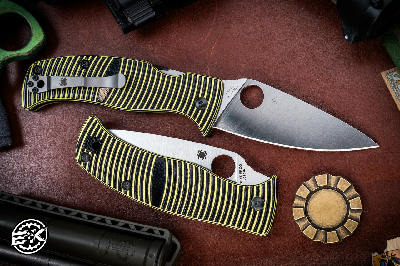 Spyderco Caribbean Salt Folding Knife Black/Yellow G10 3.7