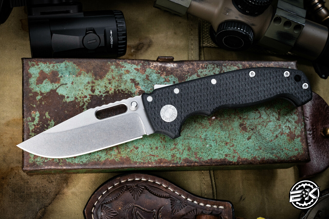 Andrew Demko MG AD20S Black G10 Shark Lock Folder 20CV Clip Point