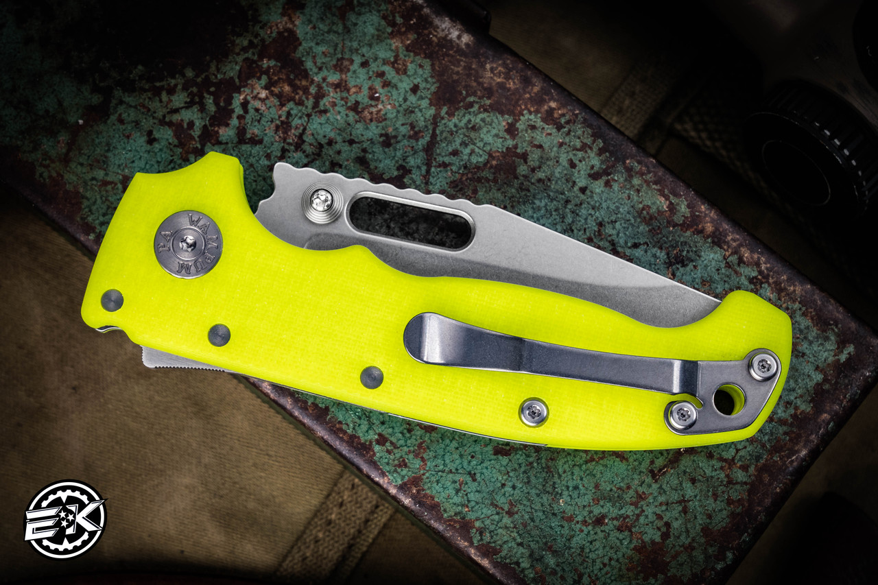 Demko Knives MG AD20S Dayglow G10 Shark Lock Folder 20CV Clip